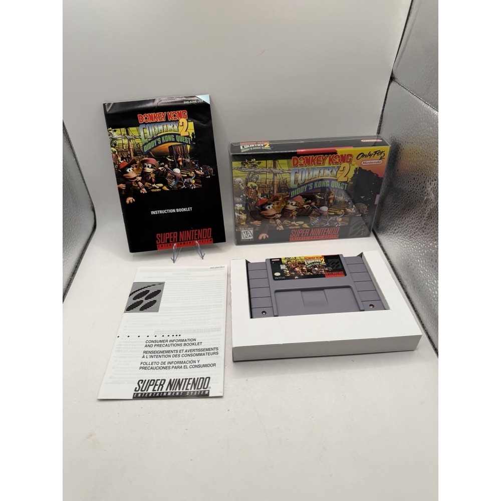 Donkey Kong Country 2 Diddy's Kong Quest SNES CIB Tested Complete Fast Shipping